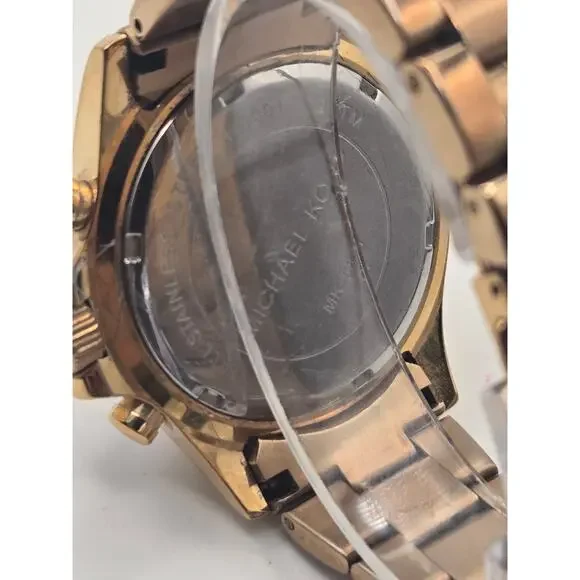 Michael Kors Everest Chronograph Gold-Tone Women's Watch MK5871 - Pink Crystals